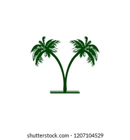 Palm tree summer logo template vector illustration