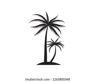 Palm tree summer logo template vector illustration