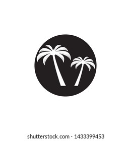 Palm tree summer logo template vector illustration