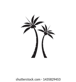 Palm tree summer logo template vector illustration