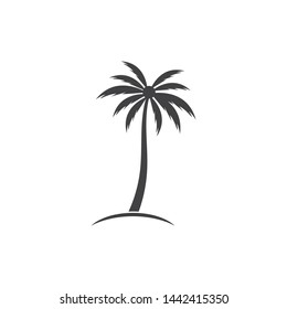 Palm tree summer logo template vector illustration