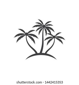 Palm tree summer logo template vector illustration
