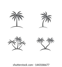 Palm tree summer logo template vector illustration