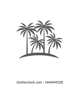 Palm tree summer logo template vector illustration