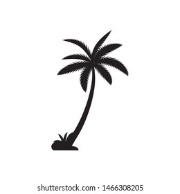 Palm tree summer logo template vector illustration