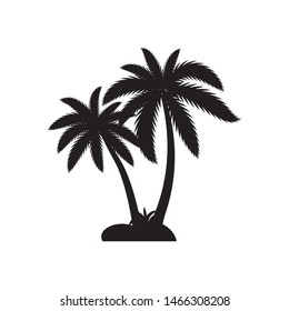Palm tree summer logo template vector illustration