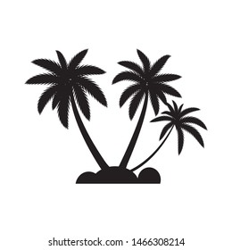 Palm tree summer logo template vector illustration