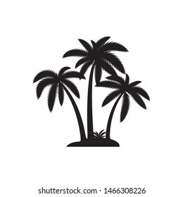 Palm tree summer logo template vector illustration