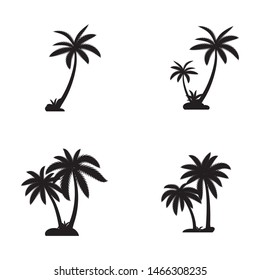 Palm tree summer logo template vector illustration