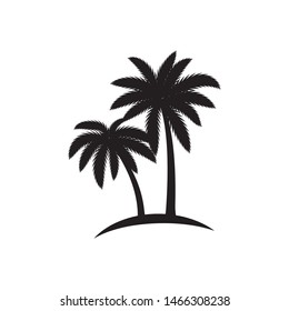 Palm tree summer logo template vector illustration