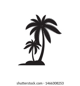 Palm tree summer logo template vector illustration