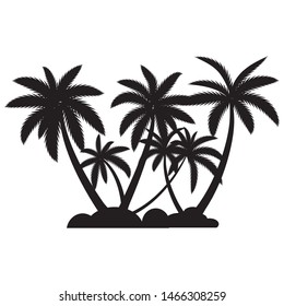 Palm tree summer logo template vector illustration