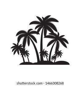 Palm tree summer logo template vector illustration
