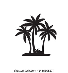 Palm tree summer logo template vector illustration