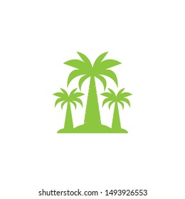 Palm tree summer logo template vector icon design