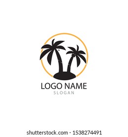 Coconut Tree Vintage Logo Minimalist Vector Stock Vector (Royalty Free ...