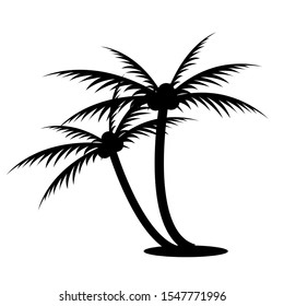Palmenbaum Sommer Logo Vorlage Vektorgrafik. Kokosnussbaumlogo, 
