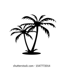 Palm tree summer logo template vector illustration. coconut tree logo, 
