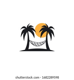 Ilustración vectorial del logotipo de árbol de palma
