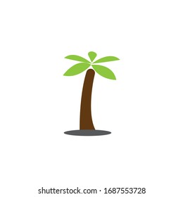 Ilustración vectorial del logotipo de árbol de palma