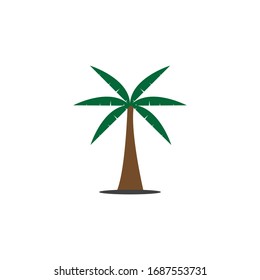 Palm-Baum-Sommerlogo-Vorlage Vektorillustration