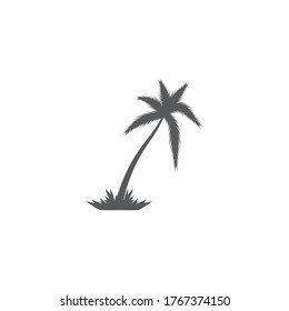 Palm tree summer logo template vector illustration
