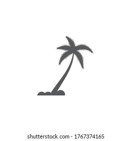 Palm tree summer logo template vector illustration