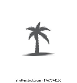 Plantilla de logotipo de verano de árbol de palma ilustración vectorial