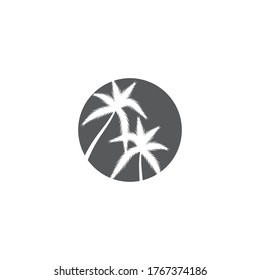 Palm tree summer logo template vector illustration