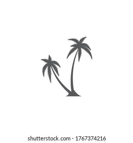 Plantilla de logotipo de verano de árbol de palma ilustración vectorial