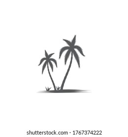 Palm tree summer logo template vector illustration
