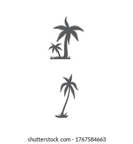 Palm tree summer logo template vector illustration