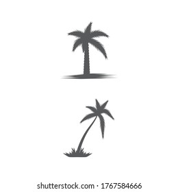 Palm tree summer logo template vector illustration