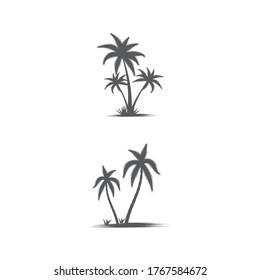 Palm tree summer logo template vector illustration