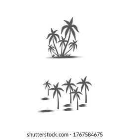 Palm tree summer logo template vector illustration