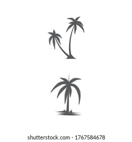 Palm tree summer logo template vector illustration