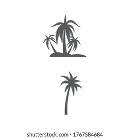Palm-Baum-Sommerlogo-Vorlage, Vektorgrafik