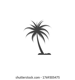 Palm tree summer logo template vector illustration