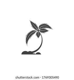 Palm tree summer logo template vector illustration