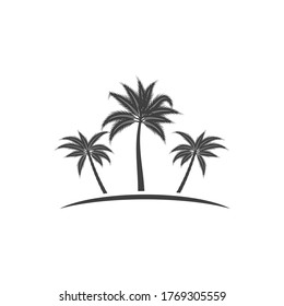 Palm tree summer logo template vector illustration