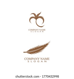 Palm tree summer logo template vector illustration