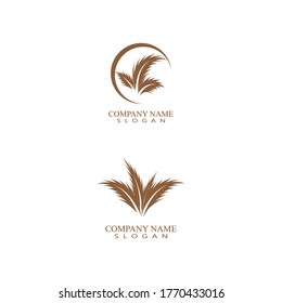 Palm tree summer logo template vector illustration