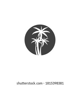 Palm tree summer logo template vector illustration