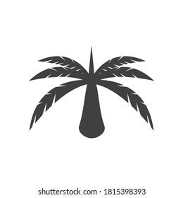 Palm tree summer logo template vector illustration