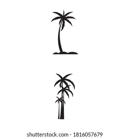 Palm tree summer logo template vector illustration