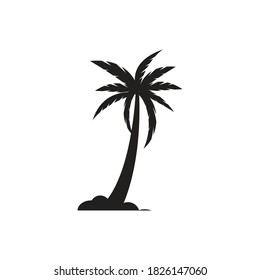 Palm tree summer logo template vector illustration