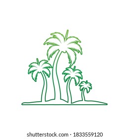 Palm tree summer logo template vector illustration