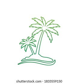 Palm tree summer logo template vector illustration