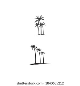 Palm-Baum-Sommerlogo-Vorlage, Vektorgrafik
