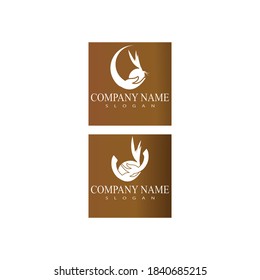 Palm tree summer logo template vector illustration